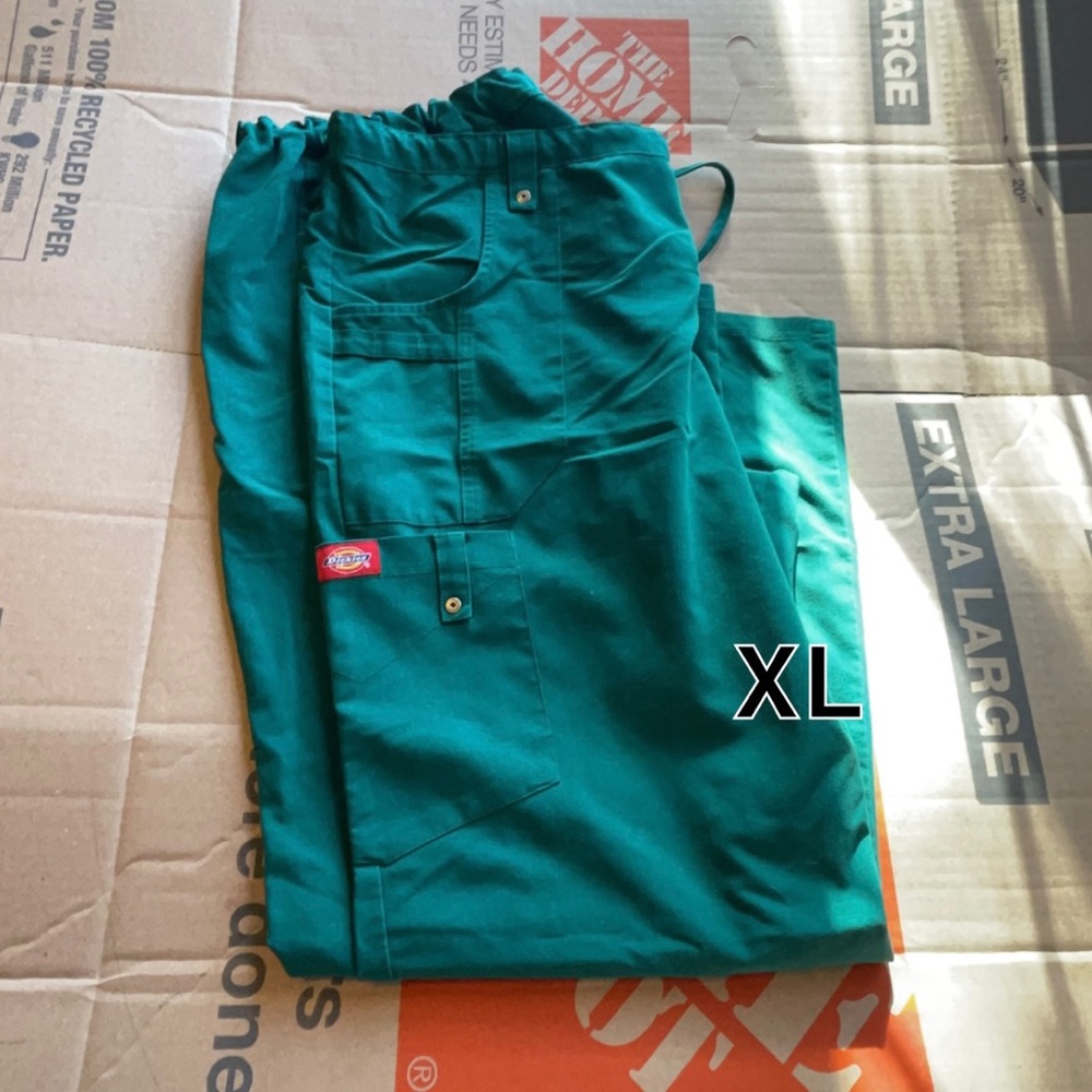 Dark green scrub pants